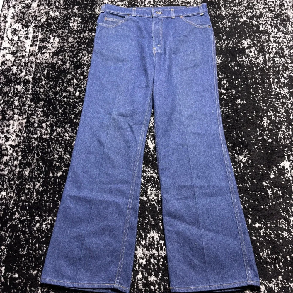 Vintage Levi's Movin On Flare Jeans Mens 33x32 Blue Talon 70s 80s Rare